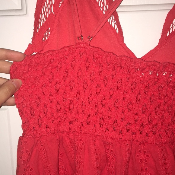 Red Eyelette Dress -Impressions Boutique - Picture 8 of 8